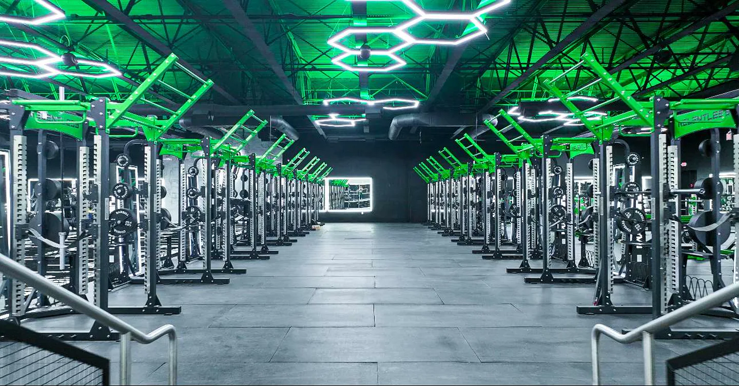 Squat racks at Fusion Gyms South Philadelphia